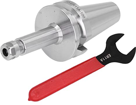 Collet Chuck Holder, Straight Shank Carbon Steel Collet Chuck Tooling Holder with Wrench for CNC Milling Shank Machine Lathe