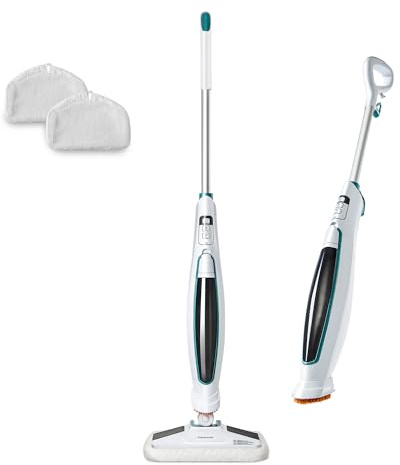 Kenmore SM2060 S200 Series Steam Mop for Floor Cleaning with Easy Scrubber & 2pcs Washable Pads, 2 Modes, Quick-Heating, Lightweight for Hardwood and Tile