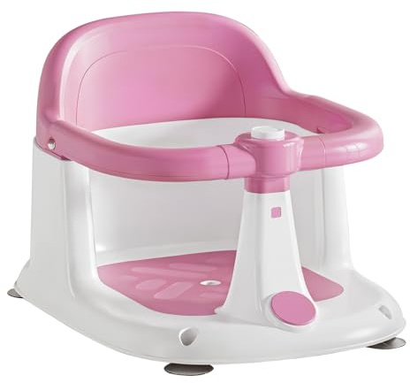 UBRAVOO Baby Bath Seat for Babies 6-24 Months, Sit Up Bath Seat, Non-Slip Infant Bath Tub Chair with 4 Suction Cups, Great Shower Gifts for Newborn and New Mothers (Pink)