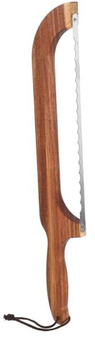MAGICLULU Coltello per Pane in Legno Lama in Acciaio Inossidabile, Taglio Preciso e Impugnatura Comoda, per Pane Fatto in Casa e Toast