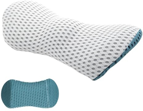 Cojín lumbar curvado para asientos de oficina y coche, con fundas lavables para mejorar la comodidad de la silla de oficina
