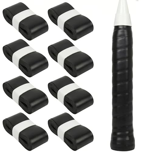 Pubbyuer 8er Set Griffband Tennisschläger Overgrip, Anti-Rutsch PU Griffband – Schweißabsorbierend, Komfortgriff für Tennis Badminton Golfstange Squash Schläger