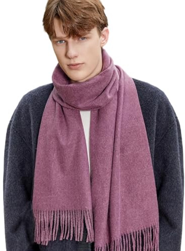 GIBZ Winterschal für Herren Weiche Schals mit Quaste | Warme und Leichte Kaschmir Modern Lange Herrenschal für Winter Herbst
