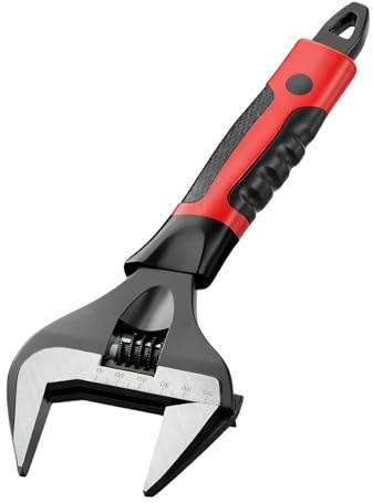 Gralara Chiave inglese regolabile, strumento di riparazione, chiave idraulica per uso industriale, casa, garage, officina, Apertura 50mm