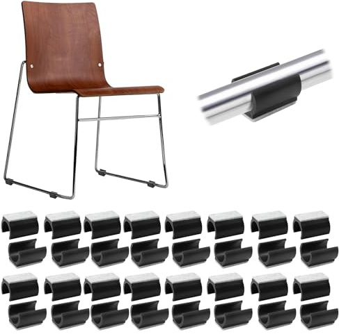 32 st stolglidfötter. Frisving med filt, klämskålsglidare 25 mm, möbelglidare parkett, filtglider för stolar, klämglidare, filtglider för svängstolar, U-stolsglidare för runda rör