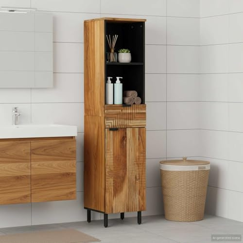 Genérico Gabinete de Lavabo para Baño con cajón Madera de Acacia Sólida,Mobiliario,Armarios y Almacenamiento,Tocadores,Tocadores de baño,4017778