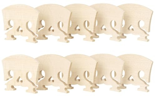 CATIEBYE 10 Puentes para Violín de Madera de Arce en Forma de Corazón, Accesorios para Puente de Violín, Fáciles de Transportar y Experiencia para Práctica y Grabación