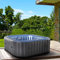 Whirlpool aufblasbar BRAST MSpa Tekapo für 6 Personen 185x185cm In-Outdoor Pool 132 Massagedüsen Energiespar-Timer Heizung Aufblasfunktion per Knopfdruck Bubble Spa Wellness Massage