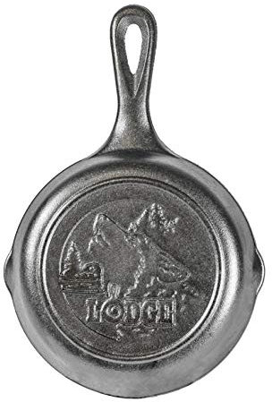 Lodge L3SKWLWF Wildlife - Padella in ghisa con scena di lupo, 16,5 cm, colore: Nero