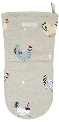 Sophie Allport - Lay A Little Egg Oven Mitt, 100% Cotton, Single Oven Glove, Machine Washable