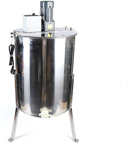 OU BEST CHOOSE Extractor de miel eléctrico operado tangencial acero inoxidable miel herramienta 4 marco Honeycomb cestas de acero inoxidable para apicultores aficionados