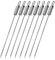 Navaris 8X Spiedini in Acciaio Inox - Lungo 41cm per Barbecue BBQ Grill - Spiedo Riutilizzabile per Arrosticini - Sistema Facile Rimozione Alimenti