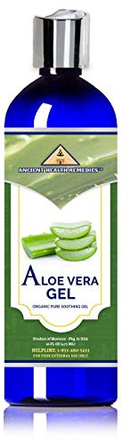 ANCIENT HEALTH REMEDIES Organic Unrefined Cold Pressed PURE ALOE GEL, Bulk Wholesale Beauty, Skin Care, Moisturizing DIY GEL For DYI Skin Products (INDIA) (16 oz)