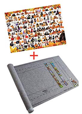 Lazzboy Store Halloween-Thema 1000 Stück Adult Children Puzzle Pattern Toy +Professionelle Puzzle Rolle Matte Puzzle Speicher Saver Filz Matte Decke r bis zu 1500 Stück (Puzzle+Rolle Matte)