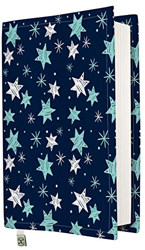 Buchumschlag – Hardcover für Bücher – waschbar, wasserdicht, Buchschoner – gepolstert (Star M)