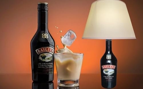 Lampada Bottiglia, Baileys, Limited Edition, NewAge Artigianato completa di Paralume intercambiabile