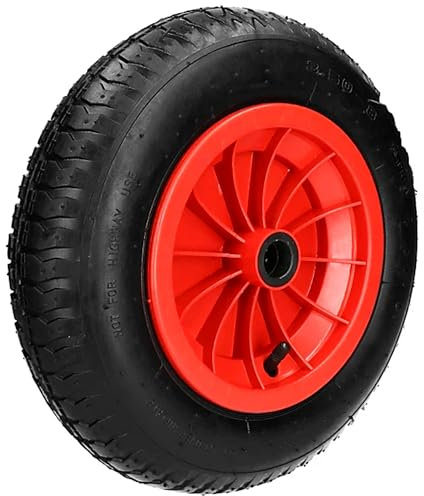 350mm(14) Pneumatic Wheel with 25mm(1) Centre and 16mm (5/8) Optional Reducer-for Wheelbarrow/Truck/Trolley