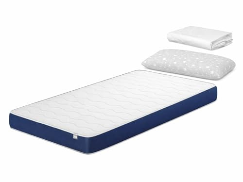 DORMISSIMO Pack Colchón 80X160 h14 CM Orion Confort + 1 Almohada 80x35 cm + 1 Sábana Protectora 80x160 cm