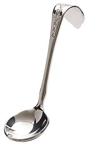 GRÄWE Sahnelöffel Dekor gebogen, Edelstahl