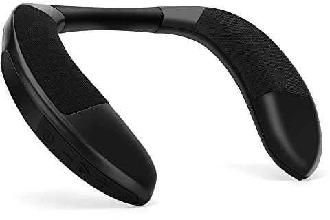 QiCheng&LYS Halsband Bluetooth Lautsprecher,Companion Lautsprecher Schwarz,Tragbarer drahtloser Lautsprecher,FM Radio, SD Card Slot, Hervorragende Audioqualität (909)
