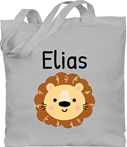 Geschenk mit Namen personalisiert by Shirtracer - Baumwolltasche - Löwen - Süßer Löwe - Kindergarten Kita