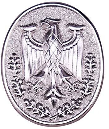 Bundeswehrabzeichen Adler Anstecknadel Bundeswehr Büchsenbrosche in Silber mattiert