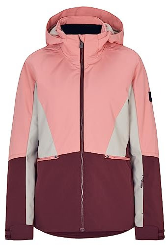Ziener Damen TAIMI Ski-Jacke/Winter-Jacke | warm, atmungsaktiv, wasserdicht, pink vanilla stru, 38