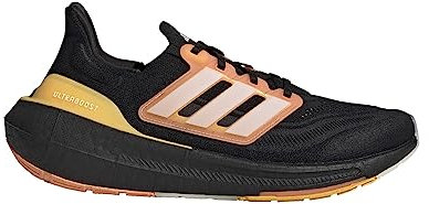 adidas Tenis de correr Ultraboost 23 para hombre, Núcleo Negro/Tinte Blanco/Oran Gritando, 38 EU
