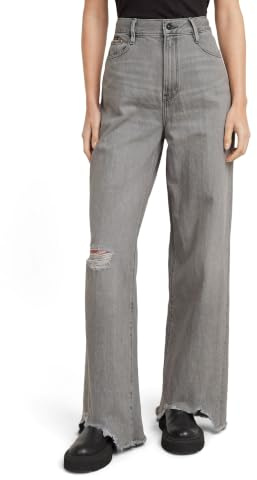 G-STAR RAW Dam Deck 2.0 High Loose Jeans, Grå (Faded Ripped Aerosol D23591-d490-g669), 27W x 30L