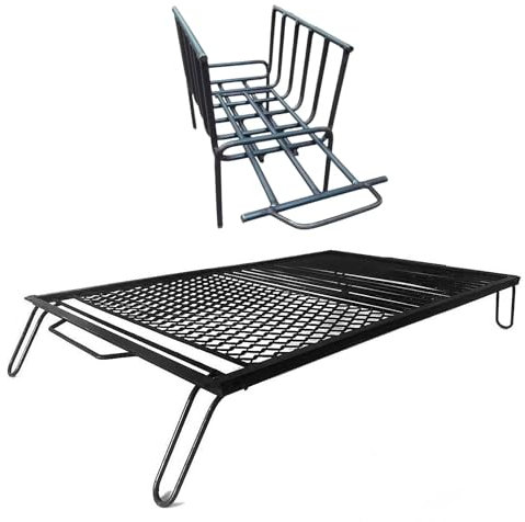 Parrilla Argentina Premium + Brasier - Parrilla Argentina con patas ajustables. Sor Pampa Grill (32 x 20 pulgadas)