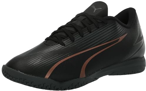 PUMA Indoor Trainer Soccer Shoes Herren Ultra Play Hallentrainer Fußballschuhe, Schwarz, Größe 40, Black-Copper Rose, EU
