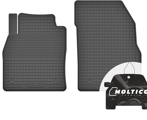 moto-MOLTICO Vorne Gummimatten Auto, 2-teiliges Set, Allwetter Gummi Fußmatten mit Rand, Antirutsch & Wasserfest Autoteppiche - passend für Citroen C3 Aircross ab 2017
