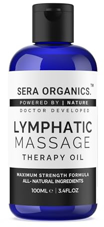 Lymphatic Drainage Massage Oil – Arnica, Coconut & Essential Oils for Detox, Circulation & Post-Surgery Recovery – Supports Lipoedema, Swelling & Massage Therapy – 100ml | Sera Organics