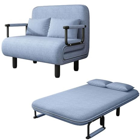 Bäddsoffa, soffa, minnesskum, sovfåtölj, Lazy Soffa, Twin Size-futon, konverterbara gästsängar, tvättbart överdrag A