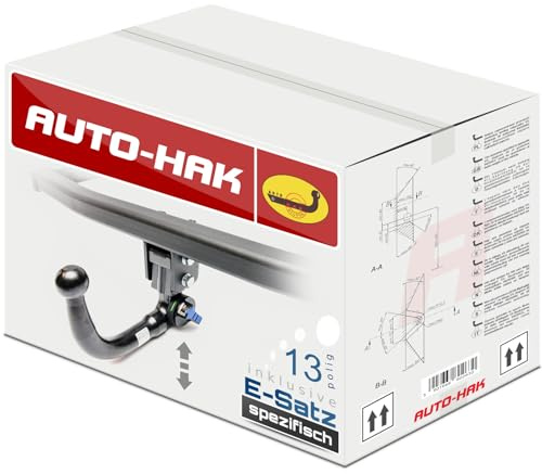 AUTO-HAK Gancio di traino estraibile compatibile con Volkswagen VW Tiguan 5N I 11.2007-12.2015 + kit elettrico 13-poli specifico