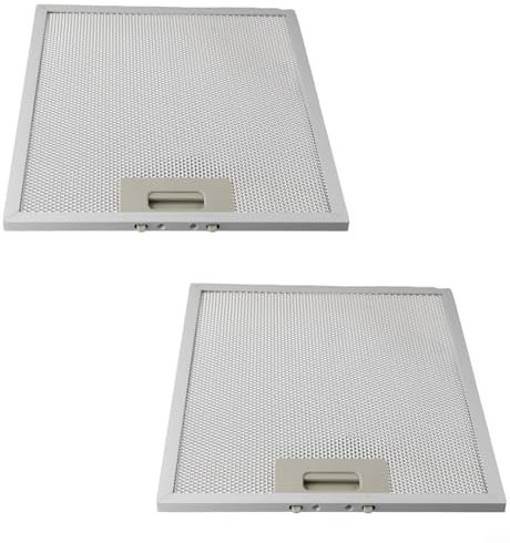 FACAIIO Dunstabzugshauben-Filter, Metall-Fettfilter, aluminisierter Fettfilter, 250 x 310 mm Filter, geeignet für Dunstabzugshaube, Abluftabsaugung (2 Stück)