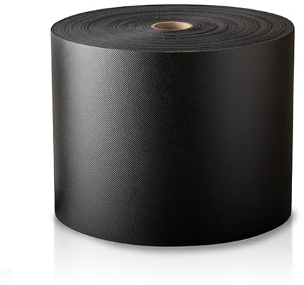 NOOR Sichtschutzstreifen PP VLIES - moderne Zaunblende Schwarz 0,19 x 101 m | blickdichter Wind- & Sichtschutz für Doppelstabmattenzaun 150 g/m² - reißfest, UV-stabil, inklusive 28 Klemmschienen