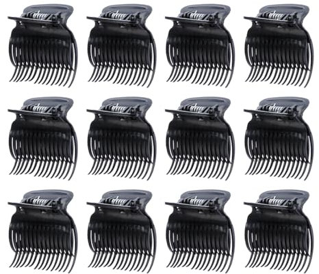 GroveEss 12 Pack ABS Hot Roller Clips - Lightweight Safety Heat Resistance Curler Accessories for Hair Styling, Salon and Daily Use - for Women and Girls