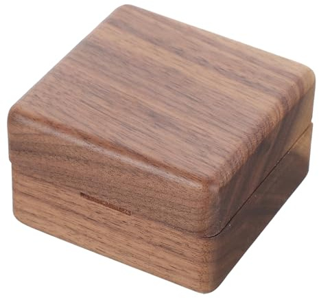 AOKWAWALIY Kasten für Ringe Schmuck-Geschenkboxen für Ohrringe Ringträger Monitorständer ringaufbewahrer ringaufbewahrung Boxen für Eheringe Ringhalter aus Holz Magnet Coffee