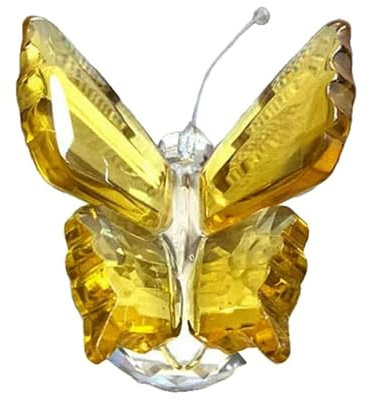 QIANGYTHENKO Schmetterling Figur Glas Schmetterling Tier Briefbeschwerer Skulptur Tisch Ornament Weihnachtsdekoration