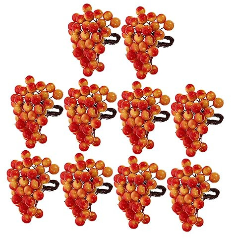 ABOOFAN Dekorative Beeren Für Den Weihnachtsbaum 10 Bündel Simulierter Roter Beeren Dekoration Für Hochzeitsfeiern Blumenbedarf