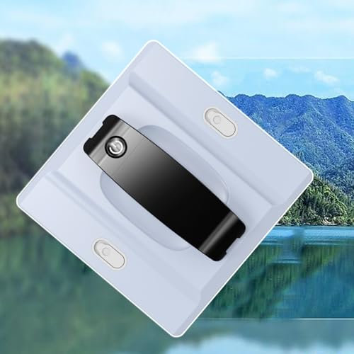 HCAUYNN Robot Limpiacristales De 72 W, Limpiacristales EléCtrico con Pulverizador De Agua, MáQuina Limpiacristales con Pulverizador HúMedo, para Interiores/Exteriores/Azulejos/BañO,White