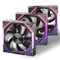 AsiaHorse RGB PC Lüfter 120MM Gehäuselüfter [3 Stück] [HDB] 61,5 CFM/2000 RPM/2,16 MMH2O ARGB Lüfter 5V3PIN ARGB und 12V4PIN PWM Lüfter, 50,000 Stunden Lebensdauer Nyota-A12-Schwarz