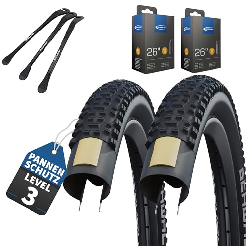 Schwalbe 2X Rapid Rob MTB Reifen Set 26/27,5/29 Zoll - Inkl. Schlauch