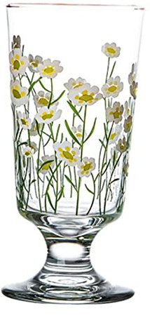 Homoyoyo Stilvolles Daisy-becherglas 1 Stück Stielglas Retro-design Für Teesaft Für Zuhause Restaurant Hotel