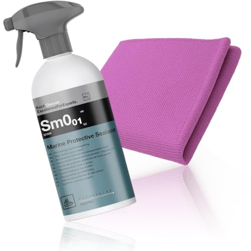 wortek Boot-Versiegelungsset Koch Chemie Marine Protective Sealant 0,5L Sm0.01 inkl Microfaser Poliertuch GFK Versiegelung zum Sprühen Gelcoat Versiegelung