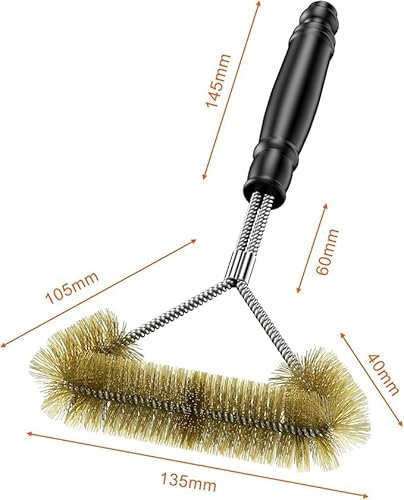 RELKLYU Brosse Grill 1 Morceau Et Pinceau De Pot Et Bol, Outils De Nettoyage De Cuisine, Accessoires De Barbecue, Brosse Métallique Durable.