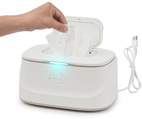 Baby Wipes Warmer - Wet Wipe Holder, Wet Wipe Warmer for Babies with Small Night Lights and 3 Temperature Control, Rapid Heating, Suitable for Home Use