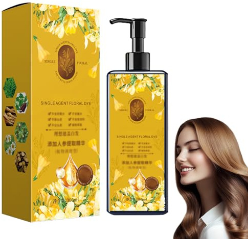Tintura vegetale nutriente per capelli, shampoo per tintura nera, colore naturale per coprire i capelli grigi, tinta floreale monoagente, ammorbidisce e dona lucentezza, morbido e non irrita