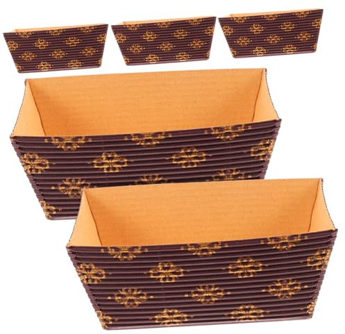 LOORGVEL Lot de 25 Caissettes à Gâteaux en Papier 80x40x40 Mm Moules à Cake Résistants à La Chaleur Papier Sulfurisé Empilables pour Boulangerie Et Pâtisserie Professionnelles